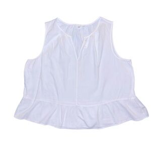 GAP White Peplum Blouse XL